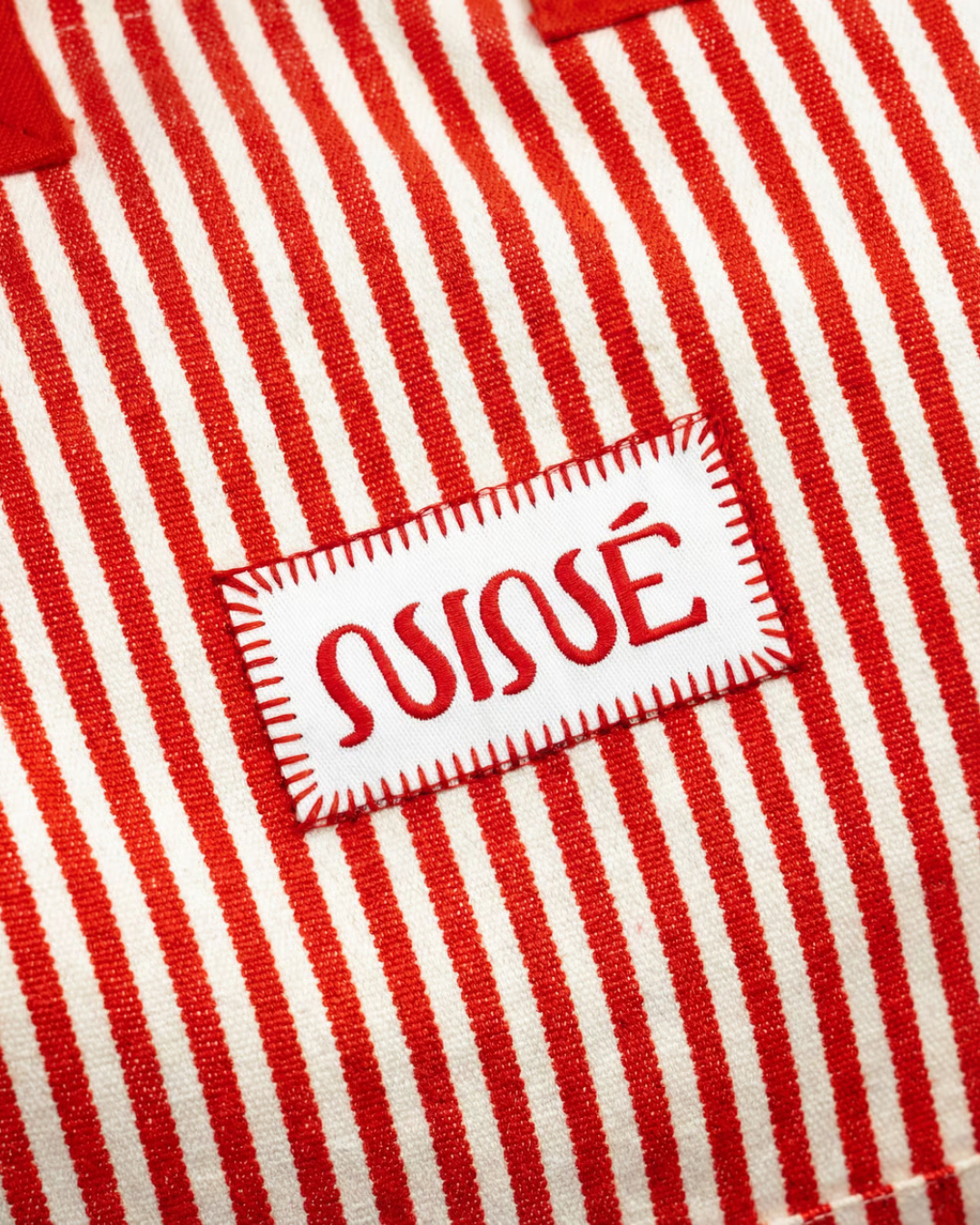 Shopper Frankie gestreept rood
