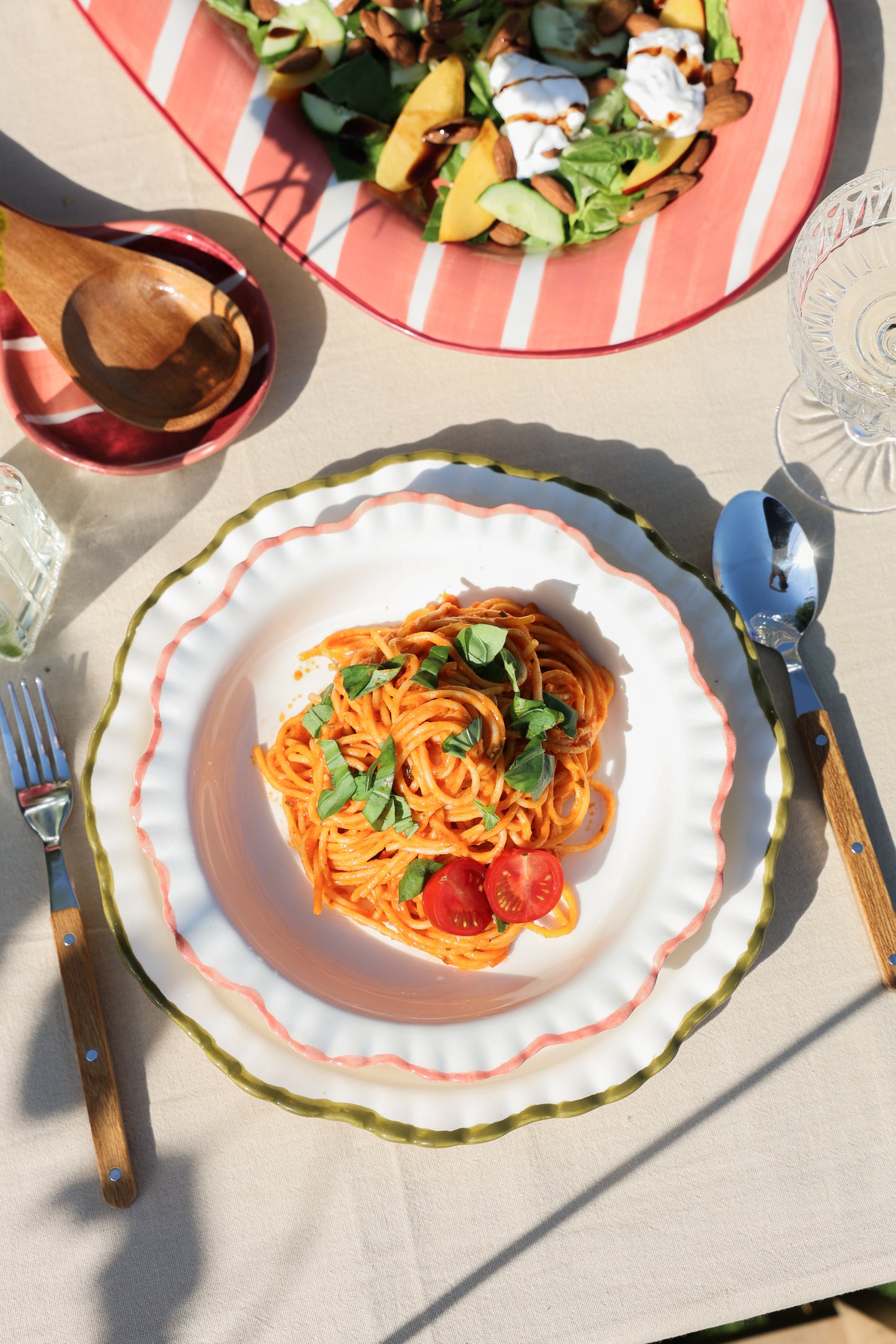 Pasta Plate Blush Charlie (Set of 2)