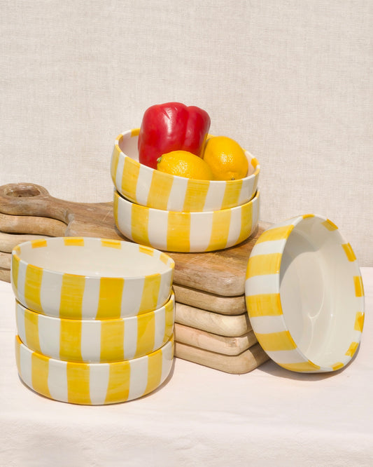 The Yellow Luna Bowl Set For Six