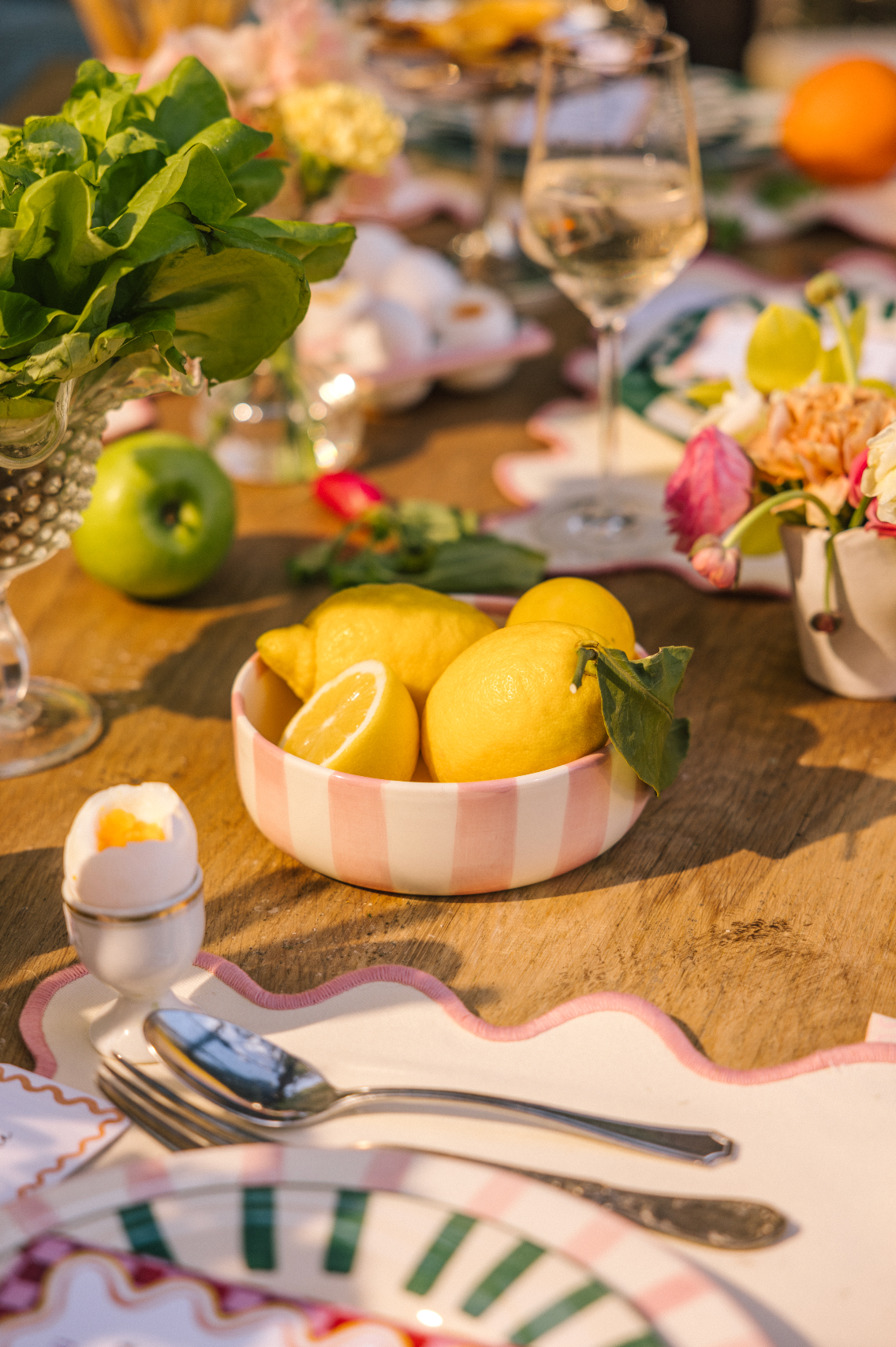 The Pink Iris Bowl Set - Voor Zes