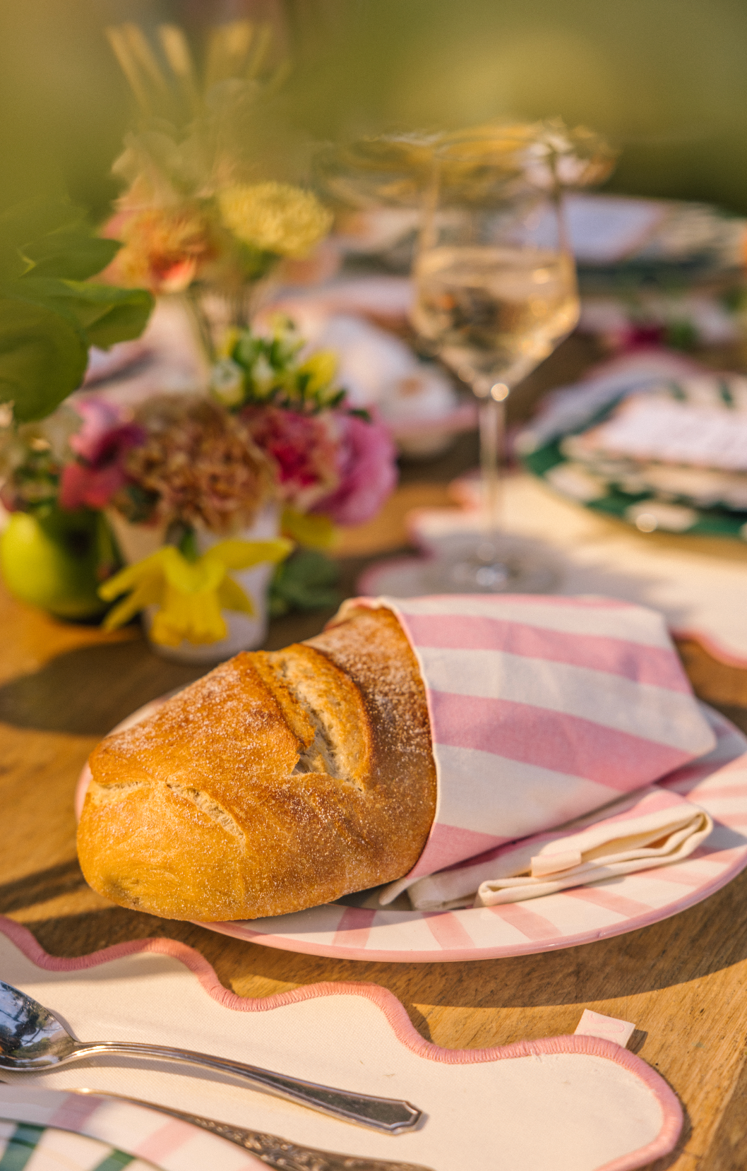 Napkin Pink Iris (Set van 2)