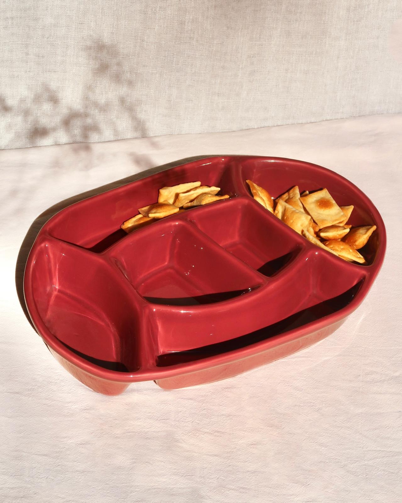 Snack Platter Burgundy Nova