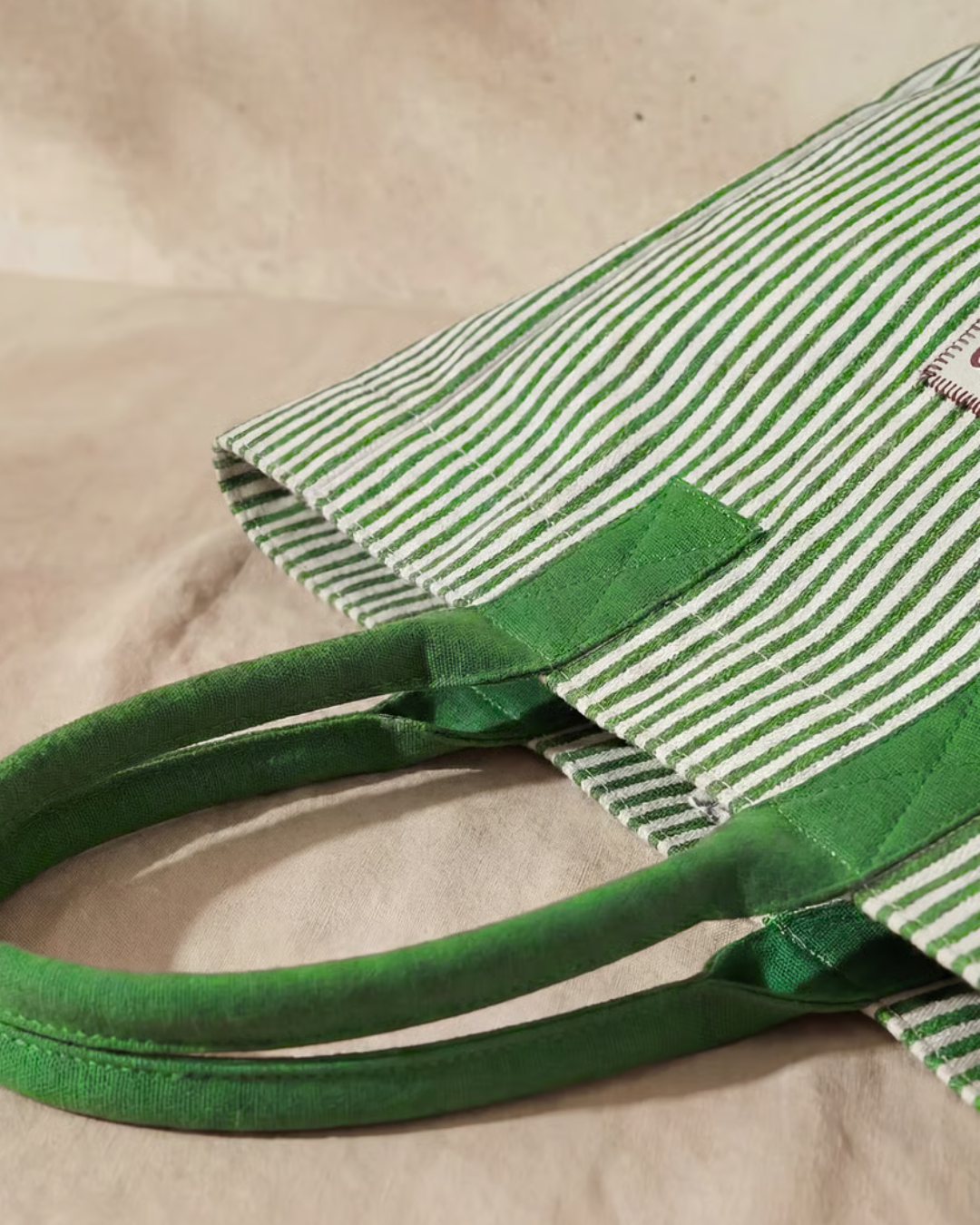 Shopper Frankie Gestreept Groen Kelly