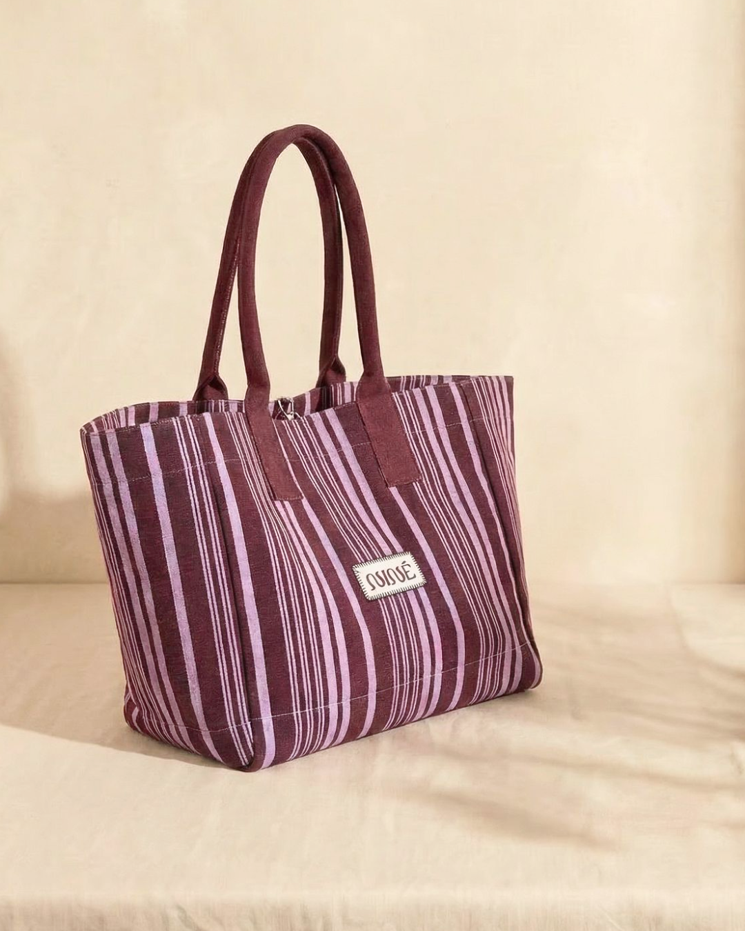 Shopper Frankie Striped Burgundy/Lila