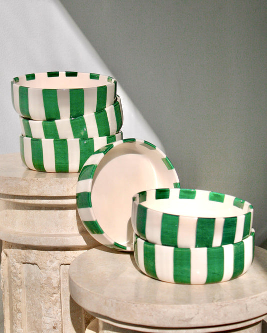 The Green Kelly Bowl Set For Six