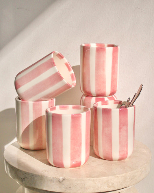 The Pink Iris Cup Set For Six