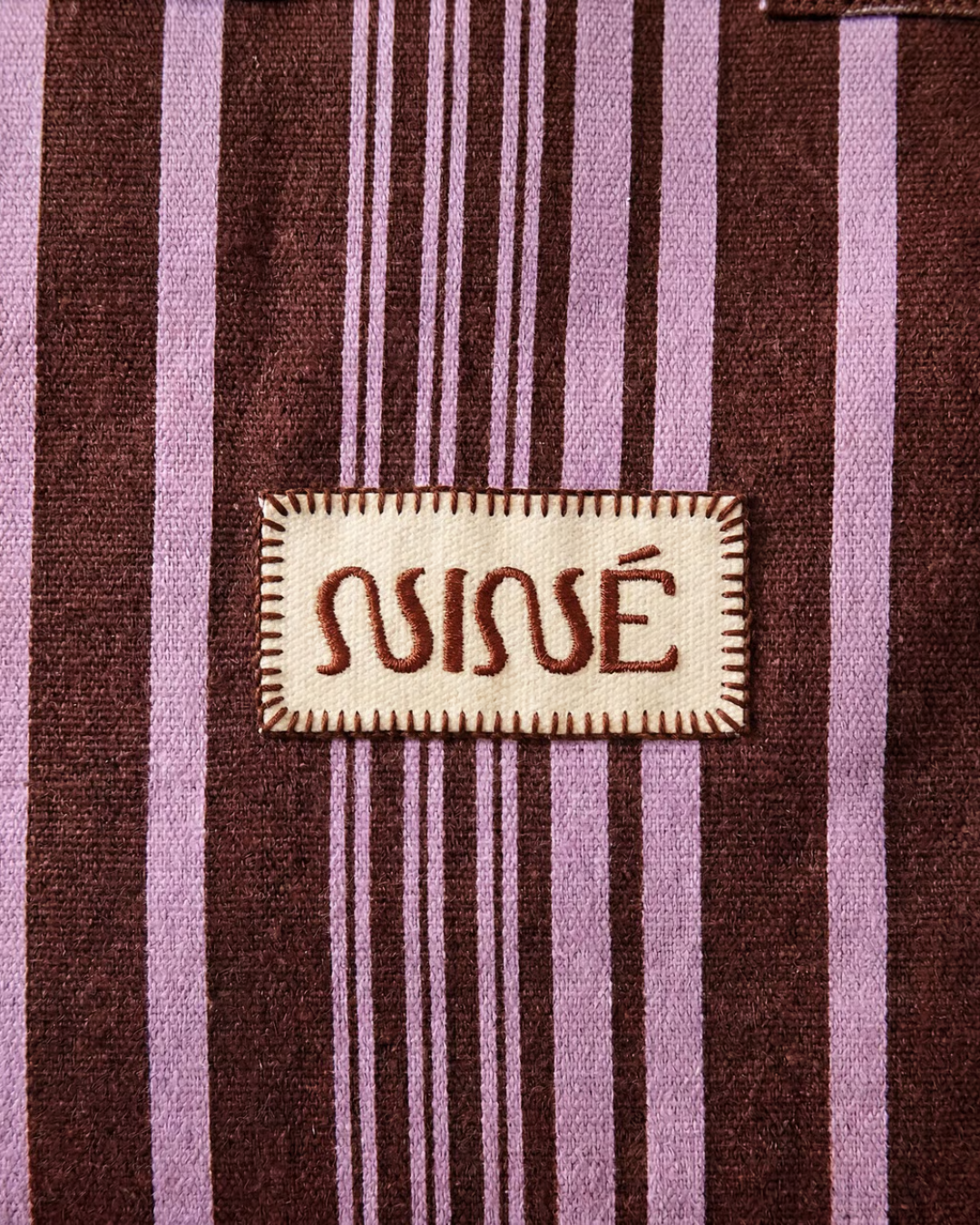 Shopper Frankie Striped Burgundy/Lila