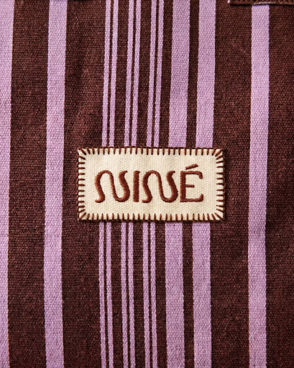 Shopper Frankie Striped Burgundy/Lila