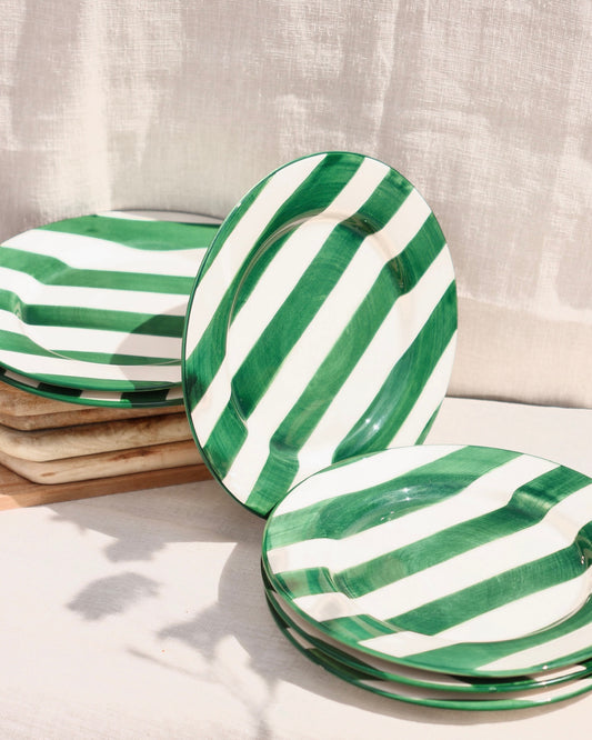 The Green Kelly Dinnerplate Set For Six