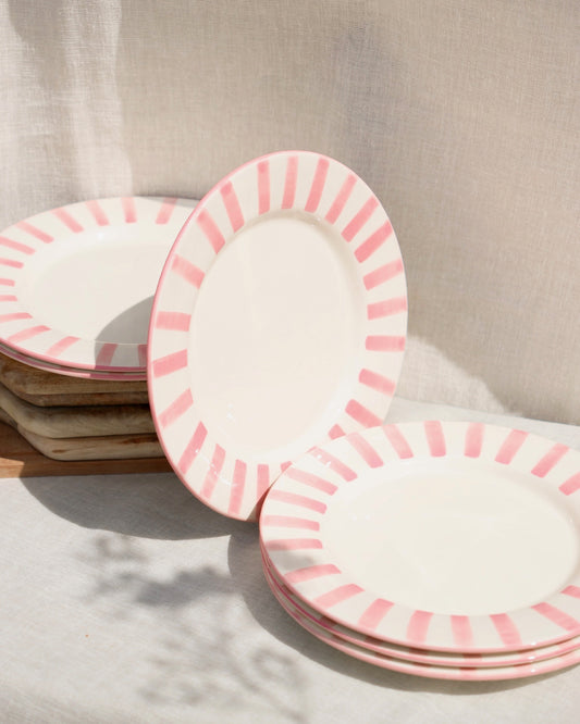 The Pink Iris Dinnerplate Set - Voor Zes