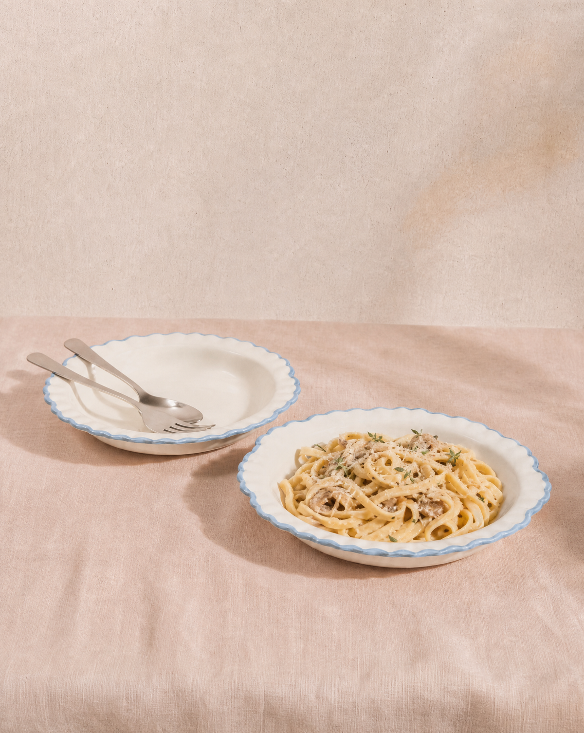 Pasta Plate Lightblue Anna  (Set of 2)