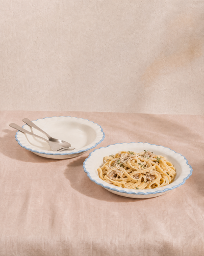 Pasta Plate Lightblue Anna  (Set of 2)