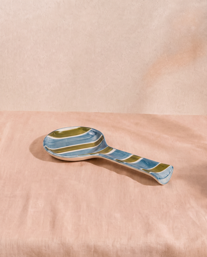Spoonrest Plate Green/Blue Mees