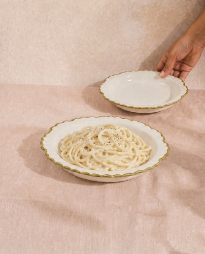 Pasta Plate Green Ollie (Set of 2)