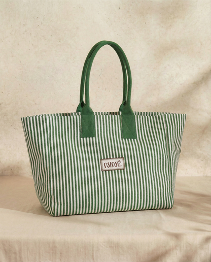 Shopper Frankie Gestreept Groen Kelly