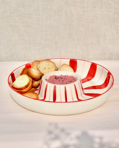 Chip 'N Dip Bowl Red/Pink Lizzy