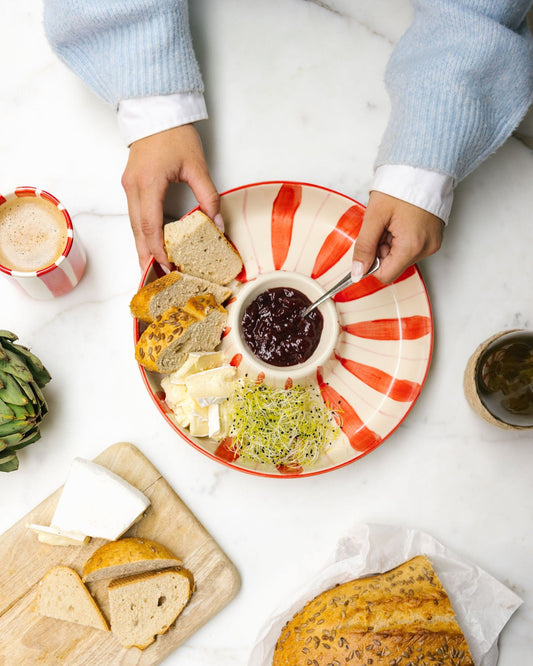 Chip 'N Dip Bowl Red/Pink Lizzy