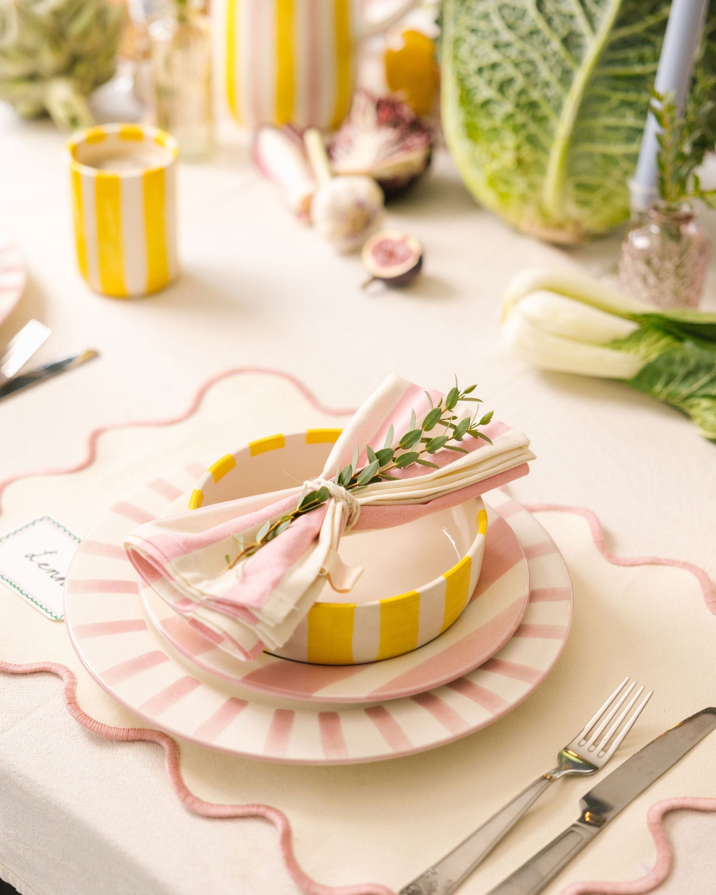 Napkin Pink Iris (Set of 2)
