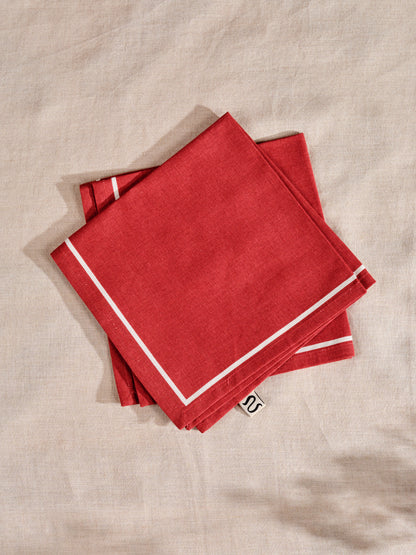 Napkin Red Alex (Set of 2)