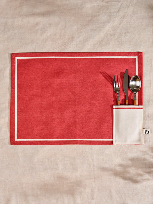 Placemat Red Alex (Set of 2)