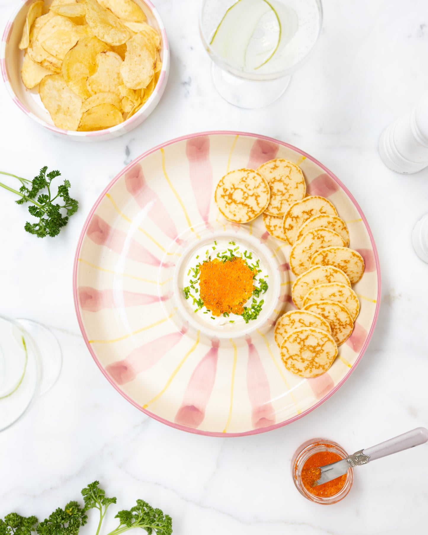 Chip'N Dip Bowl Pink/Yellow Saar