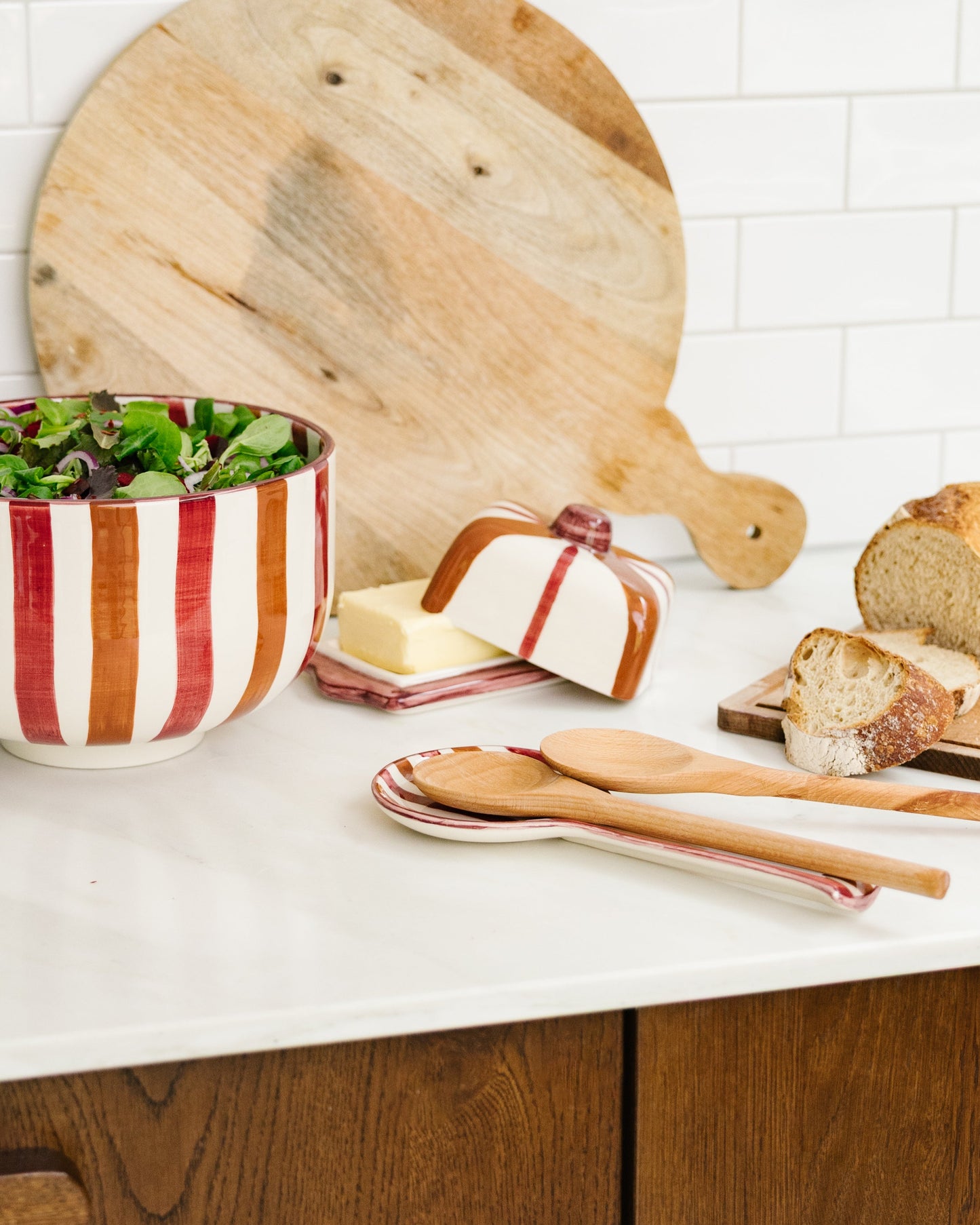 Spoonrest Copper/Burgundy Ruby