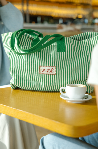 Shopper Frankie Gestreept Groen Kelly