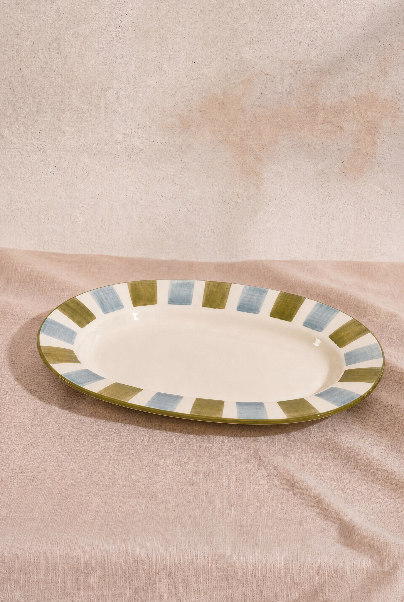 Serving Plate Green/Blue Mees