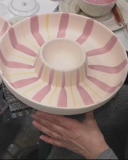 Chip'N Dip Bowl Pink/Yellow Saar